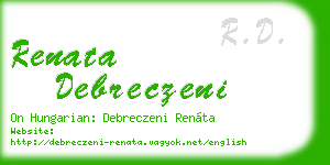 renata debreczeni business card
