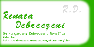 renata debreczeni business card